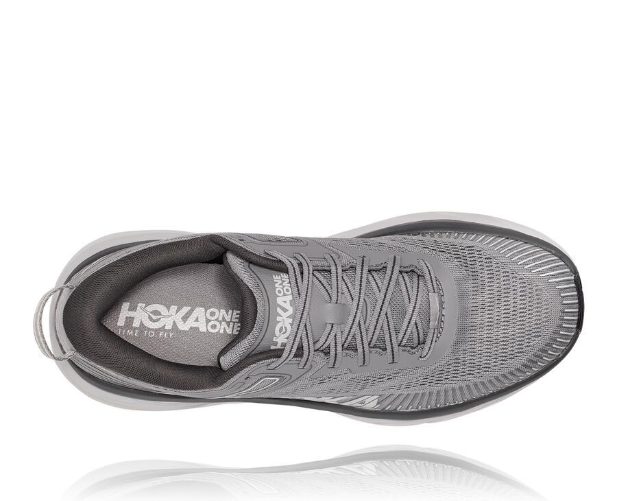 Hoka One One Hardloopschoenen Heren - Bondi 7 - Grijs - SO3709186